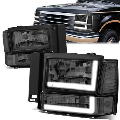 FAROS 91-94 FORD EXPLORER - LED RUNNING LIGHTS REQUIRE TAPPING INTO EXISTING WIRING - LED DRL - SMOKE HOUSING / CLEAR CORNER - 9004 LOW BEAM / 9004 HIGH BEAM