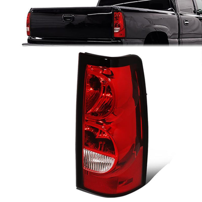 FAROS TRASEROS 03-06 CHEVY SILVERADO 1500, 2500, 3500, 1500HD, 2500HD, 3500HD / 2007 CHEVY SILVERADO 1500, 1500HD, 2500HD, 3500 CLASSIC - FITS FLEETSIDE MODELS ONLY W/O DUALLY WHEELS - RIGHT - RED