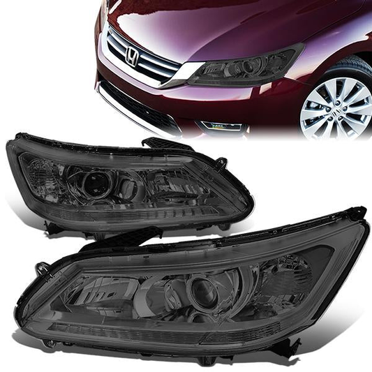 FAROS 13-15 HONDA ACCORD 4-DOOR - PROJECTOR - H11 LOW BEAM / 9005 HIGH BEAM - SMOKE HOUSING / CLEAR CORNER