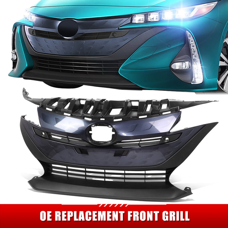 PARRILLA GRILLE - TY PRIS PHV(PRIME) 17-18/19-22/ GRILLE ASS'Y 17-22/ MAT-DARK GRAY/ W/GRAY MOULDING/ W/SENSOR H.//PARTS.NO,TO1200435//OEM NO,5310147052