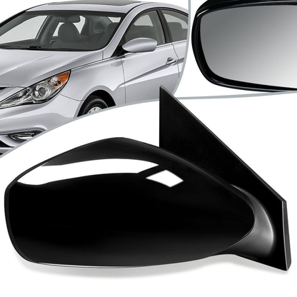 RETROVISOR MIRROR - OEM - 11-14 HYUNDAI SONATA - POWERED - HEATED - PAINTABLE - BLACK - RIGHT