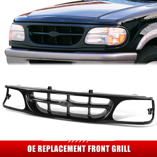 PARRILLA GRILLE - FD EXP '95-'01/EXP SPORT 01-03/ GRILLE ASS'Y 95-01/ MAT-BLACK/ (XL/XLT/EDDIE BAUER)//PARTS.NO,FO1200375//OEM NO,F87Z8200NAD