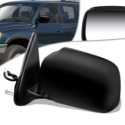 RETROVISOR MIRROR - OEM - 96-02 TOYOTA 4RUNNER - POWERED - FOLDING - BLACK MATERIAL - LEFT