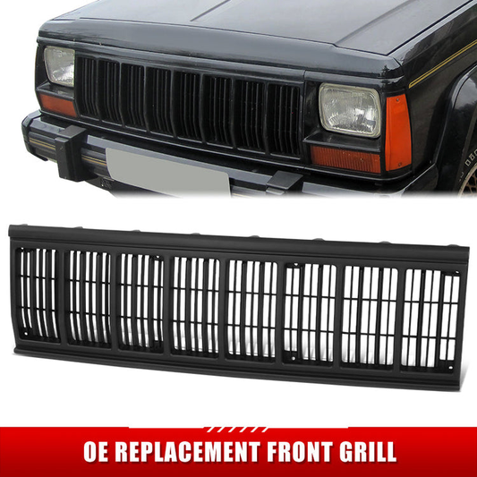 PARRILLA GRILLE - JP CHRKEE '84-'96/ GRILLE ASS'Y 91-96/ MAT-BLACK//PARTS.NO,CH1200177//OEM NO,55054945