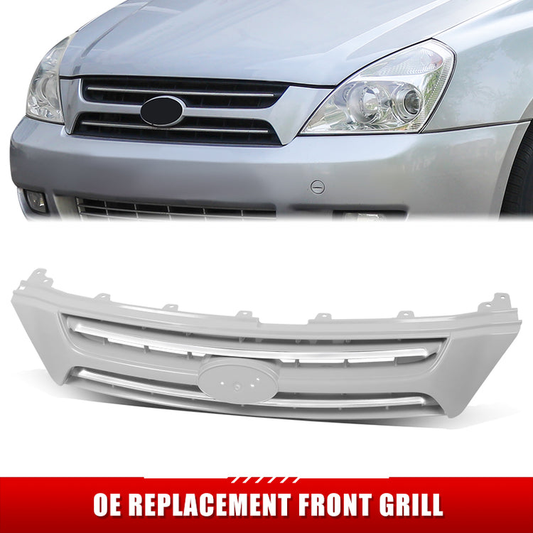 PARRILLA GRILLE - KA  SEDNA '06-'14/ GRILLE ASS'Y 06-10/ UPPER CHROME/GRAY/ W/SPORT PKG (LX MODEL)//PARTS.NO,KI1200137//OEM NO,863504D000
