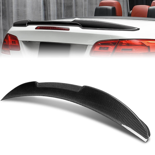 SPOILER CAR TRUNK SPOILER - 11-13 BMW 325I / 07-13 BMW 328I / 07-13 BMW 335I / 11-13 BMW 335IS / 08-13 BMW M3 - FITS CONVERTIBLE MODELS ONLY - CARBON FIBER BLACK