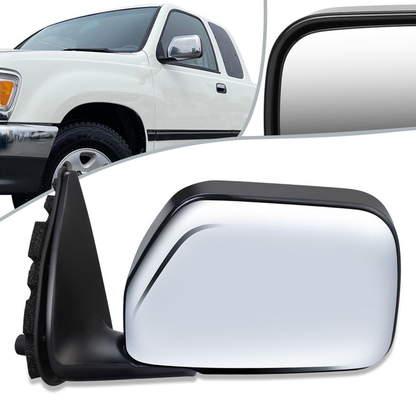 RETROVISOR MIRROR - OEM - 93-98 TOYOTA T100 - POWERED - FOLDING - CHROME COVER - LEFT