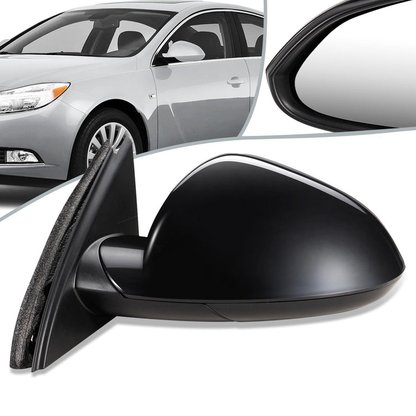 RETROVISOR MIRROR - OEM - 12-17 BUICK REGAL - POWERED - HEATED - FOLDING - BLACK MATERIAL - LEFT