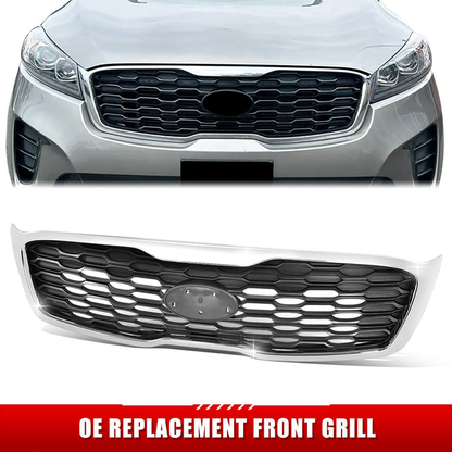 PARRILLA GRILLE - KA  SORETO '14-15/16-18/19-20/ GRILLE ASS'Y 19-20/ MAT-BLACK W/CHROME MLDG/ (LX/L)//PARTS.NO,KI1200207//OEM NO,86380C6500