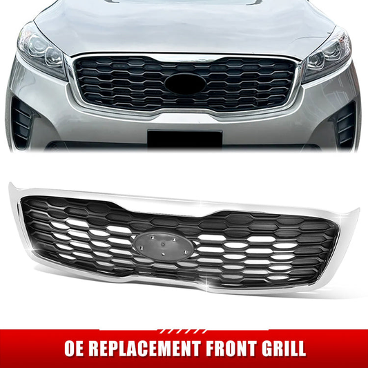 PARRILLA GRILLE - KA  SORETO '14-15/16-18/19-20/ GRILLE ASS'Y 19-20/ MAT-BLACK W/CHROME MLDG/ (LX/L)//PARTS.NO,KI1200207//OEM NO,86380C6500