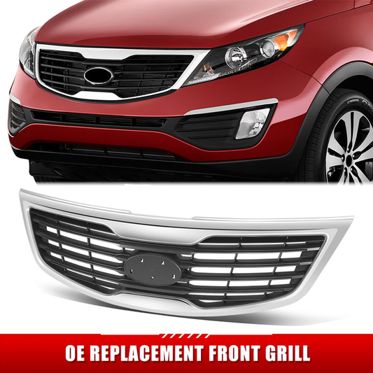 PARRILLA GRILLE - KA  SPOTAG '11-'16/ GRILLE ASS'Y 11-12/ PAINTED BLACK/ W/SILVER MOULDING//PARTS.NO,KI1200148//OEM NO,863503W010