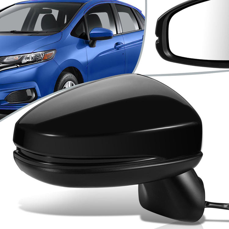 RETROVISOR MIRROR - OEM - 15-19 HONDA FIT - POWERED - BLACK MATERIAL - RIGHT