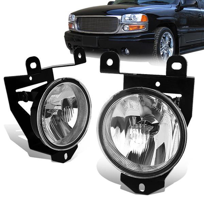 FAROS DE NIEBLA 01-06 GMC YUKON DENALI , YUKON 1500 DENALI / 01-07 SIERRA C3 DENALI / 2006 CADILLAC ESCALADE / 92-99 PONTIAC BONNEVILLE 4-DOOR - NO SWITCH - 880 BULB - CLEAR