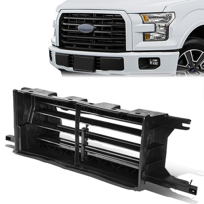nan FRONT RADIATOR SHUTTER - 15-17 FORD F-150 - FITS 2.7L, 3.5L TURBO MODELS - W/O ACTUATOR - BLACK