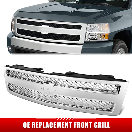 PARRILLA GRILLE - CV SIRADO '07-'13/ GRILLE ASS'Y 12-13/ CHROME/BLACK/ W/CHROME FRAME/ (MESH TYPE)