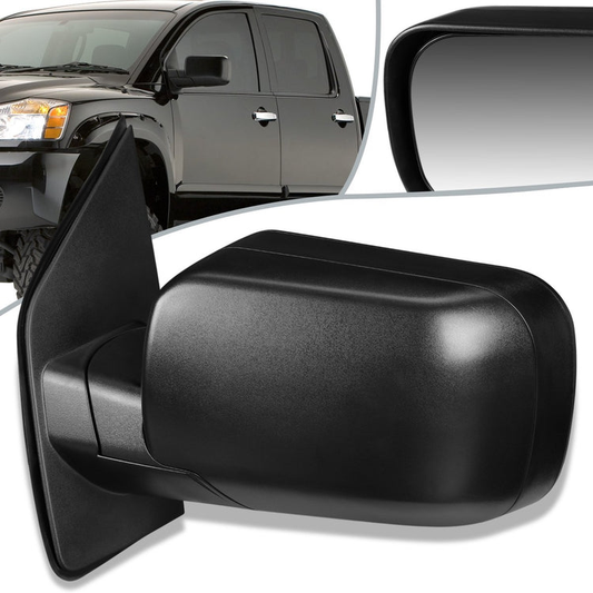 RETROVISOR MIRROR - OEM - 04-15 NISSAN TITAN - MANUAL - TEXTURED - BLACK - LEFT