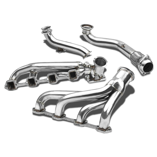 TURBO MANIFOLD TURBO MANIFOLD - SS - 79-93 FORD MUSTANG 5.0L - T4 FLANGE - W/ DOWNPIPE - T4 FLANGE 46MM WG - I8-3