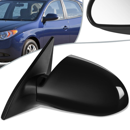 RETROVISOR MIRROR - OEM - 07-10 HYUNDAI ELANTRA - POWERED - HEATED - BLACK - LEFT