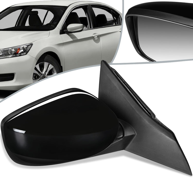 RETROVISOR MIRROR - OEM - 13-17 HONDA ACCORD 4-DOOR - POWERED - PAINTABLE - BLACK - RIGHT