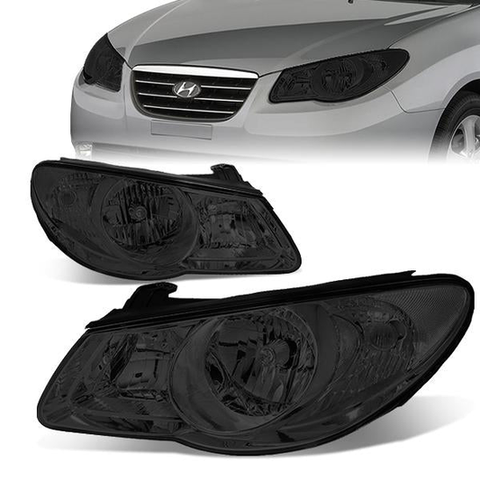 FAROS 07-09 HYUNDAI ELANTRA 4-DOOR - SMOKE HOUSING / CLEAR CORNER - H11 LOW BEAM / H1 HIGH BEAM