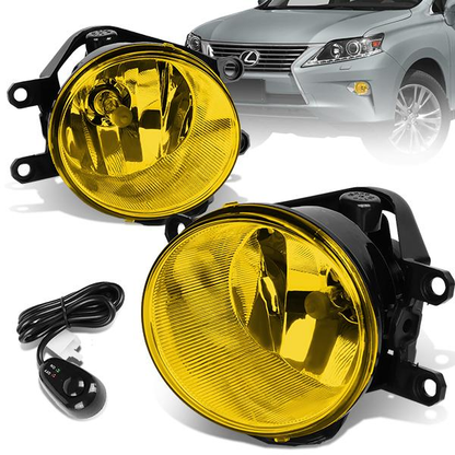 FAROS DE NIEBLA 15-16 TOYOTA RAV4 / 14-15 4RUNNER, LEXUS CT200H, GS350, IS250, IS350, RX350, RX450H / 14-16 COROLLA / 13-15 LEXUS ES300H / 14-18 HIGHLANDER / 12-15 PRIUS / 12-14 PRIUS C / 15-18 TACOMA / 13-16 TUNDRA - WITH SWITCH - H16 BULB - AMBER