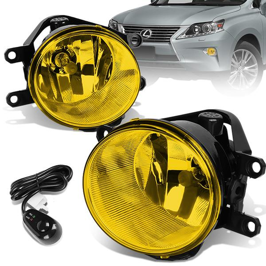 FAROS DE NIEBLA 15-16 TOYOTA RAV4 / 14-15 4RUNNER, LEXUS CT200H, GS350, IS250, IS350, RX350, RX450H / 14-16 COROLLA / 13-15 LEXUS ES300H / 14-18 HIGHLANDER / 12-15 PRIUS / 12-14 PRIUS C / 15-18 TACOMA / 13-16 TUNDRA - WITH SWITCH - H16 BULB - AMBER