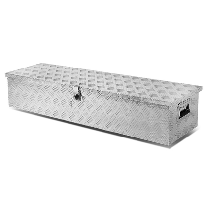 CAJA DE HERRAMIENTAS UNIVERSAL - TRUCK / TRAILER - W/ LOCK & KEY - ALUMINUM - 50" X 13" X 10" - SILVER