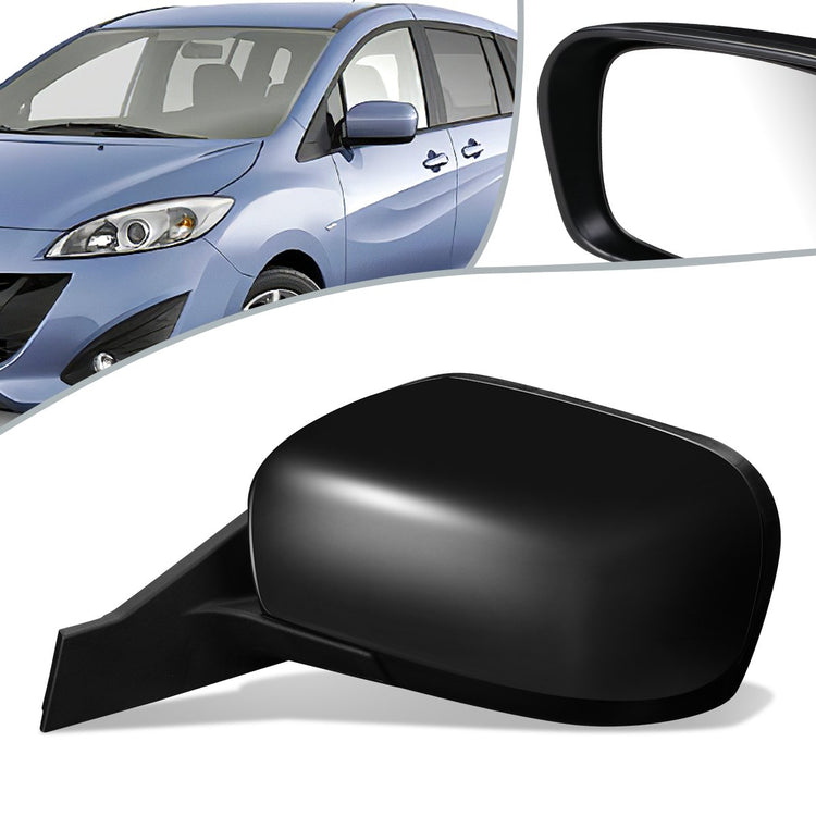 RETROVISOR MIRROR - OEM - 11-17 MAZDA 5 - POWERED - HEATED - FOLDING - BLACK MATERIAL - LEFT