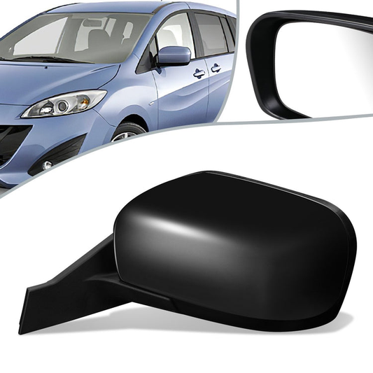 RETROVISOR MIRROR - OEM - 11-17 MAZDA 5 - POWERED - HEATED - FOLDING - BLACK MATERIAL - LEFT