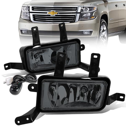 FAROS DE NIEBLA 15-20 CHEVY TAHOE, SUBURBAN, GMC YUKON, YUKON XL / 16-19 SUBURBAN 3500 HD - WITH SWITCH - 5202 BULB - SMOKE