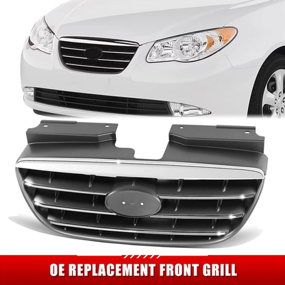 PARRILLA GRILLE - HY ELNTR 07-10(4D)/09-12(WG)/ GRILLE ASS'Y/ PAINTED SILVER/BLACK/ W/CHROME MOULDING (4D)//PARTS.NO,HY1200145//OEM NO,863502H000
