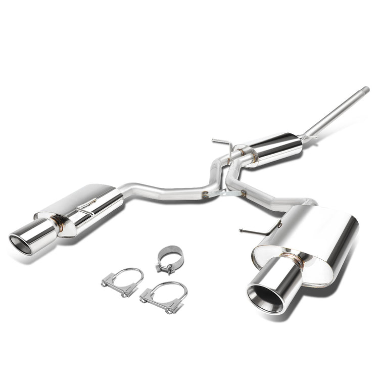 TUBERIA CATBACK CATBACK - 06-09 AUDI A4 SEDAN / COUPE 2.0L TURBO FWD - DOUBLE ROLLED TIP - STAINLESS STEEL