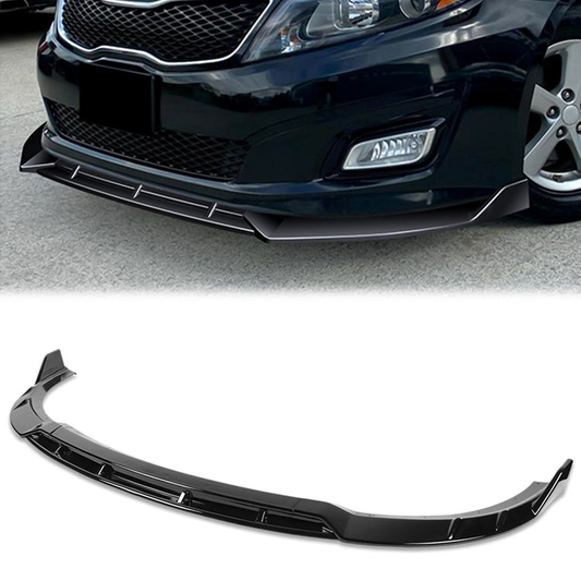 LIP FRONTAL 14-15 KIA OPTIMA - EXCLUDES HYBRID MODELS - REQUIRES DRILLING BUMPER FOR INSTALLATION - 3PC - PAINTED GLOSS BLACK