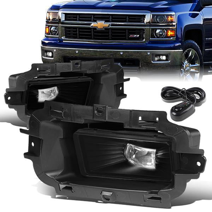 FAROS DE NIEBLA 14-15 CHEVY SILVERADO 1500 - HIGH POWERED LED - WITH SWITCH - SMOKE