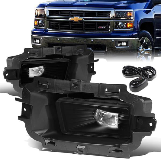 FAROS DE NIEBLA 14-15 CHEVY SILVERADO 1500 - HIGH POWERED LED - WITH SWITCH - SMOKE
