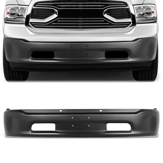 DEFENSA 14-18 RAM 1500 / 19-23 RAM 1500 CLASSIC, WITHOUT PARKING SENSOR HOLES; WITHOUT FOG LIGHT CUTOUTS - BLACK