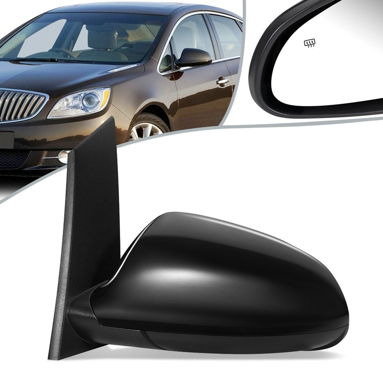 RETROVISOR MIRROR - OEM - 12-16 BUICK VERANO - POWERED - HEATED - FOLDING - BLACK MATERIAL - LEFT