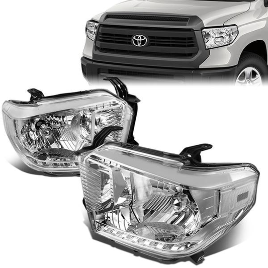 FAROS 14-17 TOYOTA TUNDRA - H4 LOW BEAM / HIGH BEAM / 4157NA TURN SIGNAL - CHROME HOUSING / CLEAR CORNER