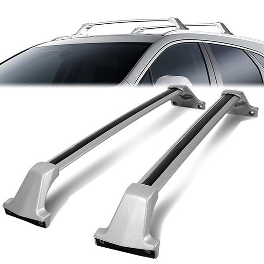 PORTAEQUIPAJE ROOF RACK CROSS BARS - 17-19 CADILLAC XT5 - BOLTS ONTO OEM ROOF RAILS ONLY - SILVER
