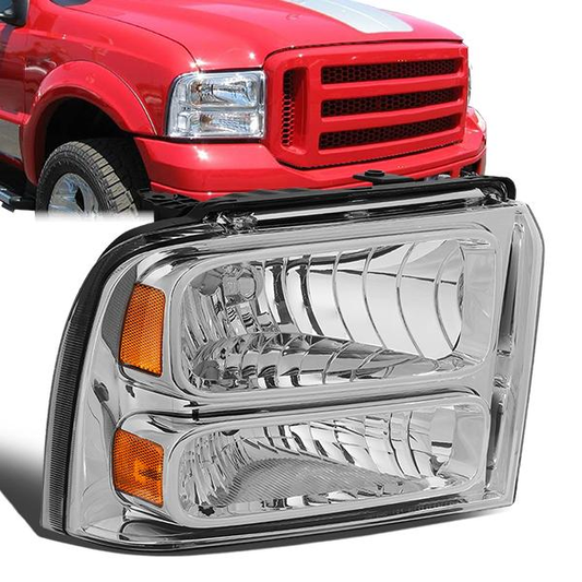 FAROS OE STYLE - 05-07 FORD F-250, F-350, F-450, F-550 SUPER DUTY - H13 HEADLIGHT / 3157A PARKING - CHROME HOUSING - RIGHT