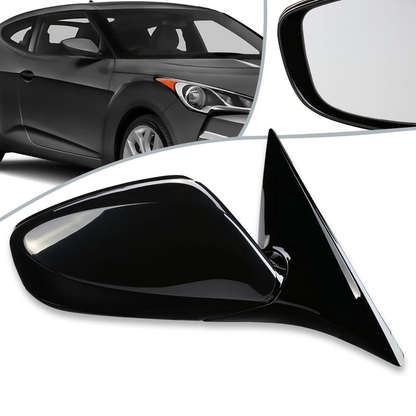 RETROVISOR MIRROR - OEM - 12-14 HYUNDAI VELOSTER - FITS MODELS WITH PANORAMIC SUNROOF - POWERED - HEATED - TEXTURED - BLACK - RIGHT