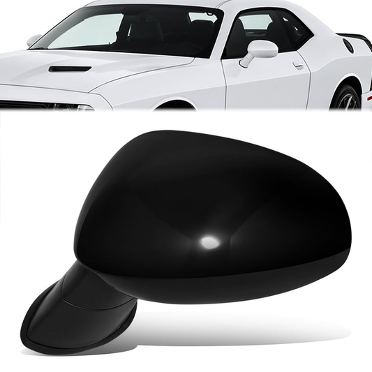 RETROVISOR MIRROR - OE STYLE - DODGE CHALLENGER 2015-2019 - WITH POWER WITH HEATED GLASS WITH BLIND SPOT - DRIVER LEFT SIDE - BLACK