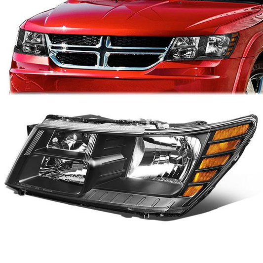 FAROS OE STYLE - 09-20 DODGE JOURNEY - USES 9005 HIGH/9006 LOW BEAM BULBS - BLACK HOUSING - LEFT