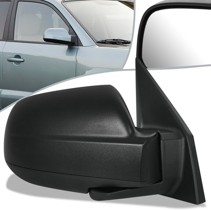 RETROVISOR MIRROR - OEM - 05-09 HYUNDAI TUCSON - MANUAL - TEXTURED - BLACK - RIGHT
