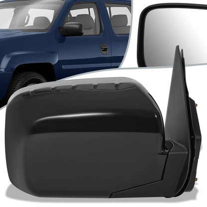 RETROVISOR MIRROR - OEM - 06-09 HONDA RIDGELINE - POWERED - HEATED - PAINTABLE - BLACK - RIGHT