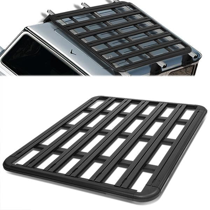 PORTAEQUIPAJE ROOF RACK CARGO BASKET - 60"L X 40"W - ALUMINUM - BLACK