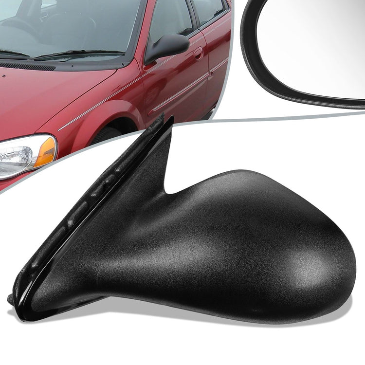 RETROVISOR MIRROR - 01-06 CHRYSLER SEBRING / 01-06 DODGE STRATUS - POWERED - OEM - LEFT - PAINTABLE - BLACK