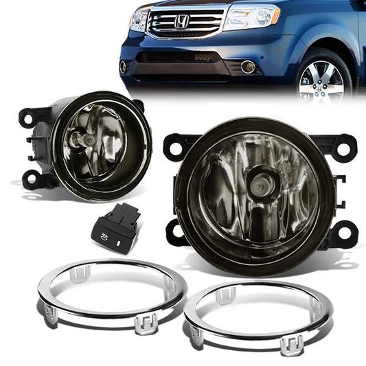 FAROS DE NIEBLA 12-15 HONDA PILOT - WITH SWITCH, BEZEL - H11 BULB - SMOKE