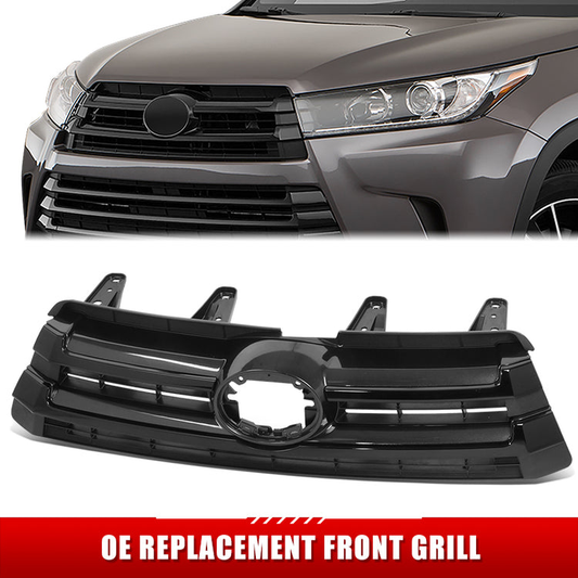 PARRILLA GRILLE - TY HILANDR '14-'16/'17-'19/ GRILLE ASS'Y 17-19/ MAT-BLACK/ W/BLACK MLDG//PARTS.NO,TO1200426//OEM NO,531010E260