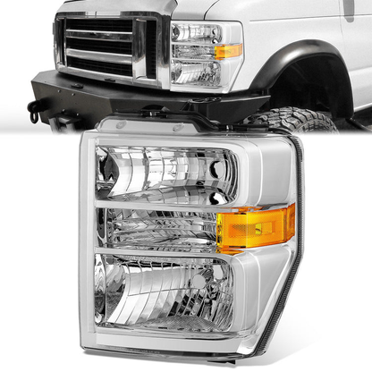 FAROS FORD E-150 2008-2014 / FORD E-250 2008-2014 / FORD E-350 SUPER DUTY 2008-2021 / FORD E-450 SUPER DUTY 2008-2021 / FORD F-650 2016-2021 / FORD F-750 2016-2021 - FITS MODELS WITHOUT FACTORY SEALED BEAM HEADLIGHTS - H13 HIGH / LOW BEAM / 168 SIDE